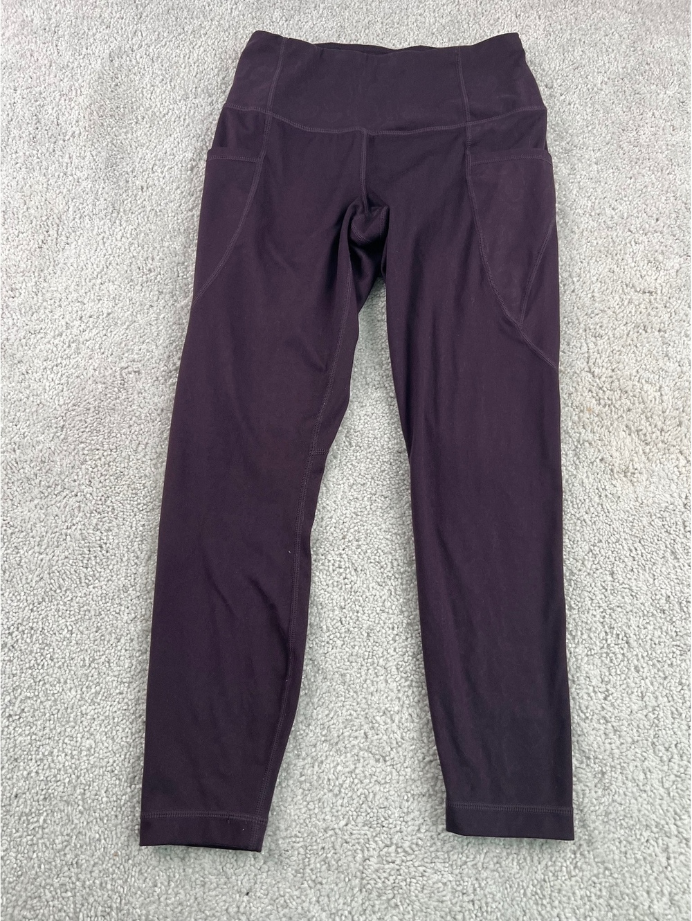 Active Life Plum Full Length Leggings with Side Pockets